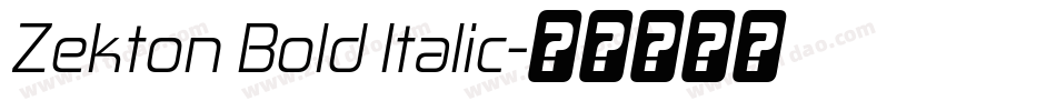 Zekton Bold Italic字体转换